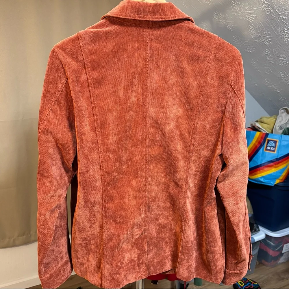 NWOT rusty orange corduroy shacket, Croft & Barrow size XL